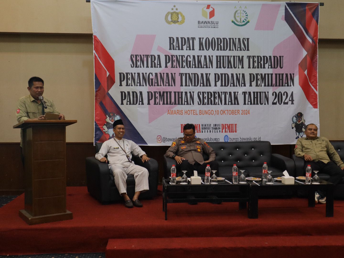 Ketua Bawaslu Kabupaten Bungo Membuka Kegiatan Rakor Gakkumdu