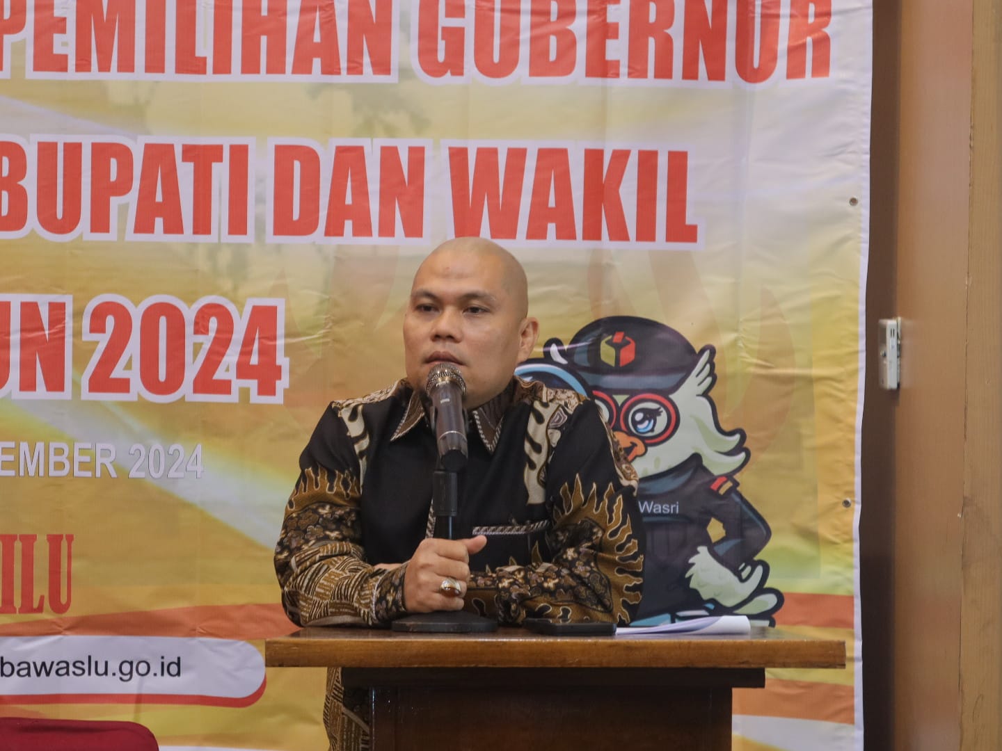 Kordiv HP2H Bawaslu Kab. Bungo membuka kegiatan sosialisasi pengawasan Partisipatif bagi Penyuluh Agama 