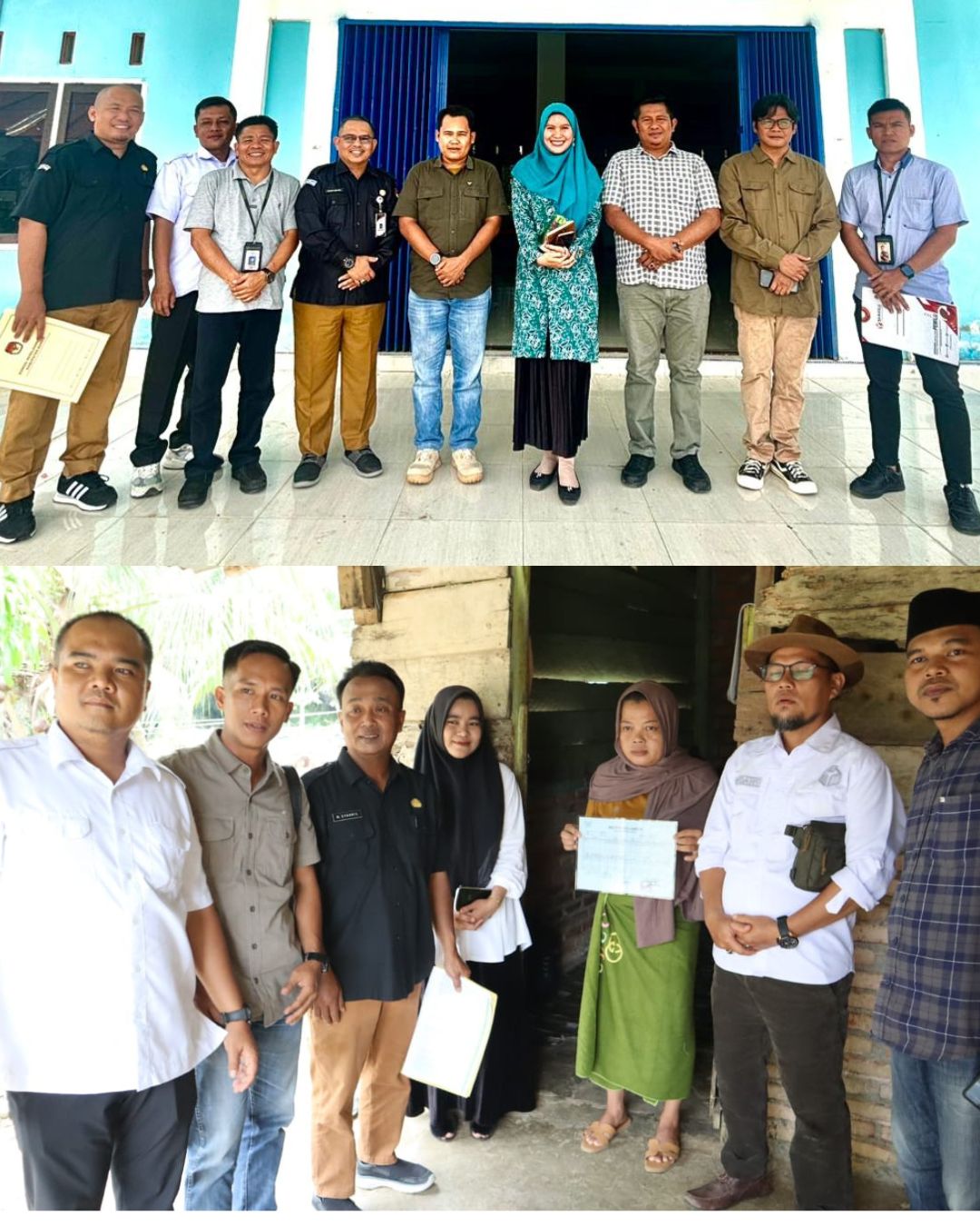 Tampak hadir Ketua dan Anggota Bawaslu Kabupaten Bungo melakukan Pengawasan Coklit Terbatas PDPB